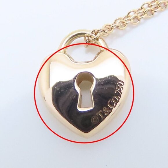 TIFFANY Authentic 18k Pink Heart Necklace - Picture 7 of 9